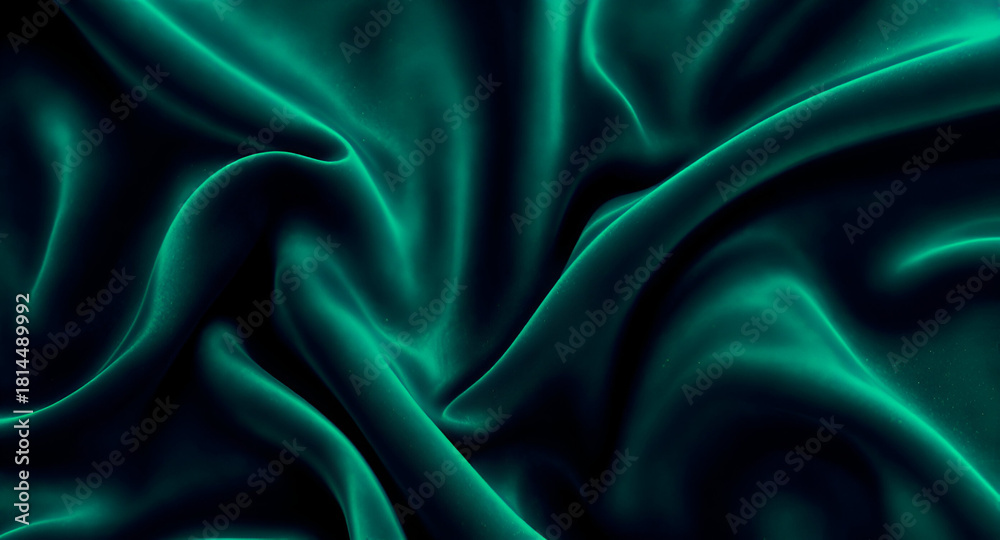 Fototapeta premium Rich jewel-tone solid velvet teal background