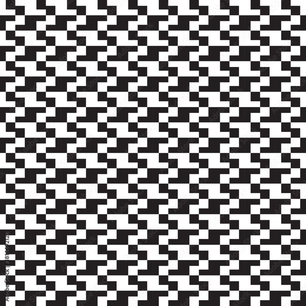 Fototapeta premium rectangular geometric pattern, black and white vector illustration
