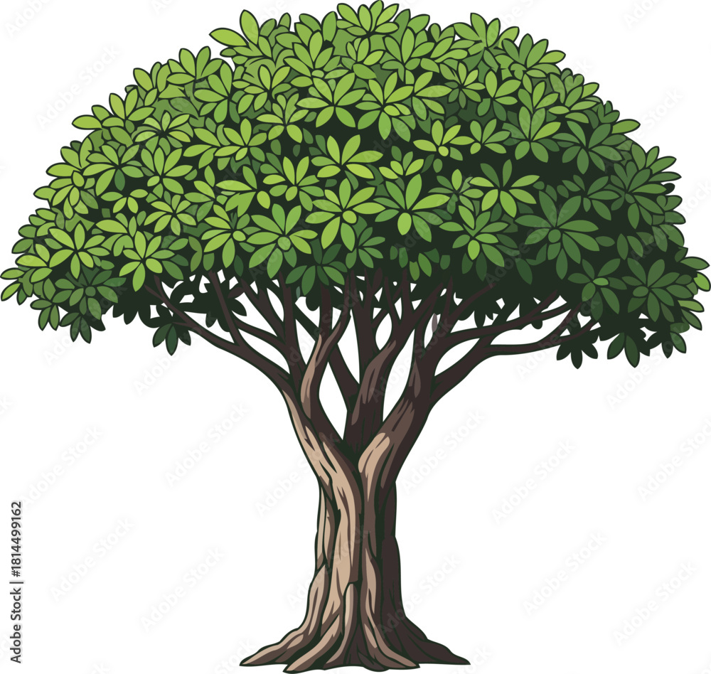 Obraz premium evergreen essence a playful illustration of natures timeless growth and vitality, isolated on transparent background