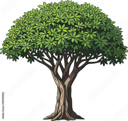 evergreen essence a playful illustration of natures timeless growth and vitality, isolated on transparent background