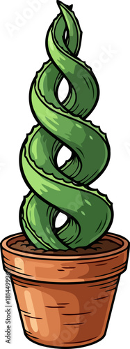 spiraling serenity elegant organic form infusing modern spaces with natural calm, isolated on transparent background