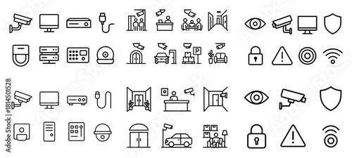 Security icons collection for systems