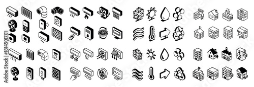 Variety of hvac and home icons