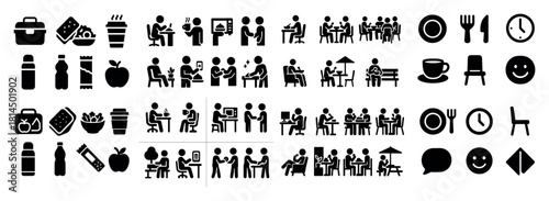 Office icons and activities set