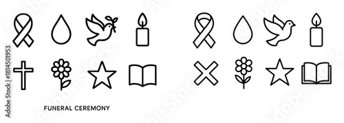Funeral Icon Set