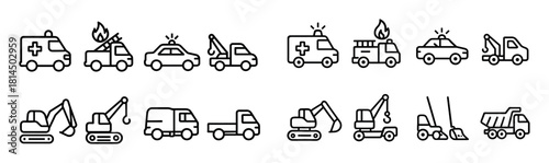 Minimalist Transport Icons