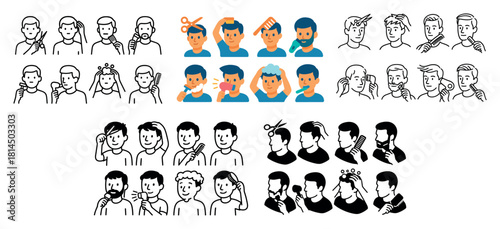 Men's hairstyles and grooming icons