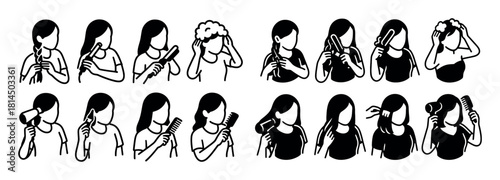 Isometric Hairstyle Icons