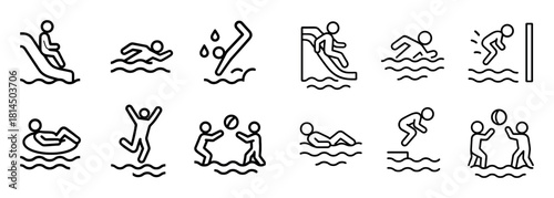 Minimal Water Activity Icons