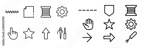 Sewing Equipment Icons