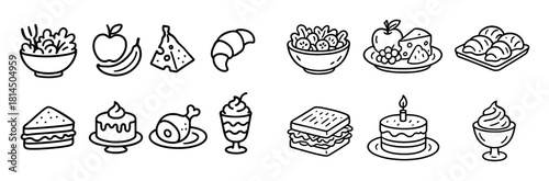 Buffet Icon Doodles