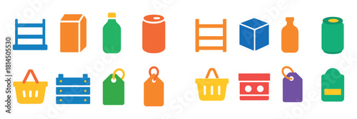 Colorful Shelf Icons