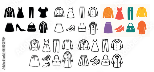Fashion icons and outfits collection
