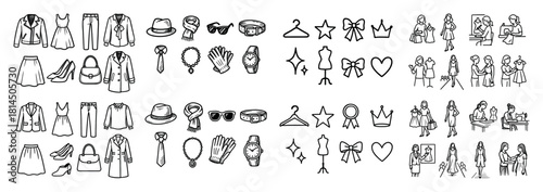 Fashion icons and outfit elements