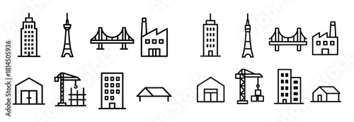Minimalist Building Icons
