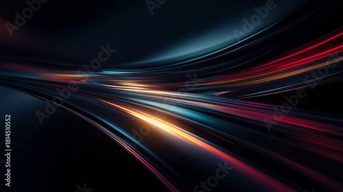 High-Tech Antenna Emitting Vibrant Energy Beams - Futuristic Communication Technology Concept