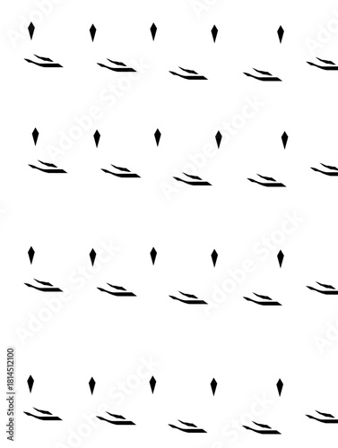 Abstract Silhouettes: An artistic minimalist pattern, featuring a repeated design of human figures and abstract shapes, conveying themes of anonymity and unity.