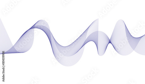 Abstract wave element for design. Digital frequency track equalizer. Stylized line art background. Vector