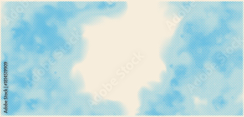 Vector Isolated Grunge Halftone Texture Pattern. Abstract design Background. Retro Duotone Overlay Backdrop Element. Halftone Cloud. Duotone dotted Smoke