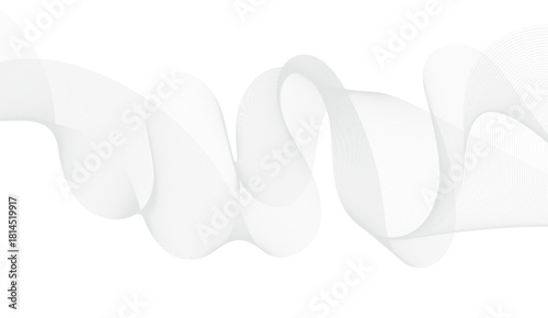 Abstract wave element for design. Digital frequency track equalizer. Stylized line art background. Vector illustration. Wave with lines created using blend tool. Curved wavy line, smooth stripe.