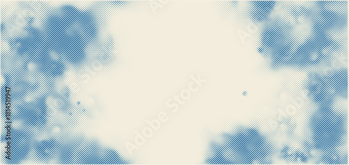 Vector Isolated Grunge Halftone Texture Pattern. Abstract design Background. Retro Duotone Overlay Backdrop Element. Halftone Cloud. Duotone dotted Smoke
