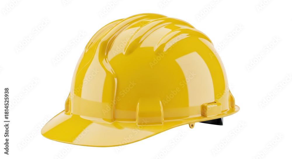 Fototapeta premium Yellow hard hat isolated on transparent background