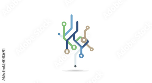 Modern network concept displaying interconnected pathways, a visual metaphor for technology, connectivity, and innovation. Perfect for branding or digital media