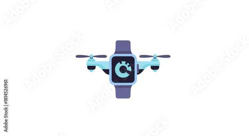 Modern smart watch drone concept illustration for innovative technology, wearable tech, and future gadgets for commercial use, high tech, and cool designs