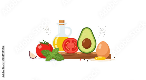 Healthy Cooking Ingredients Assortment