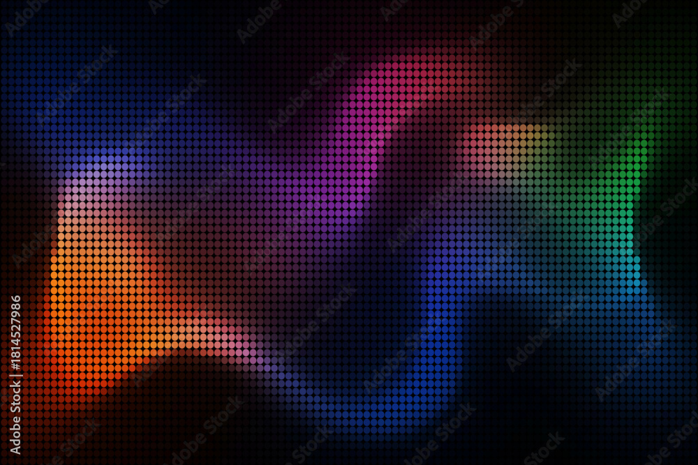 Obraz premium Abstract digital aurora borealis wave pattern with colorful light effect