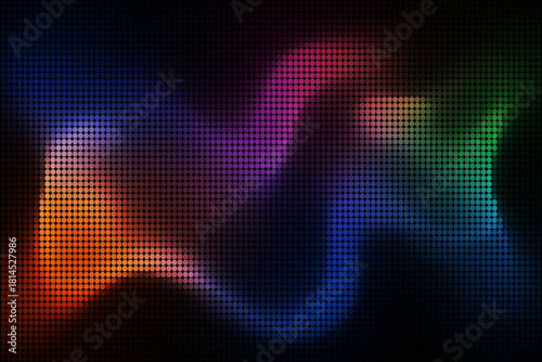 Abstract digital aurora borealis wave pattern with colorful light effect