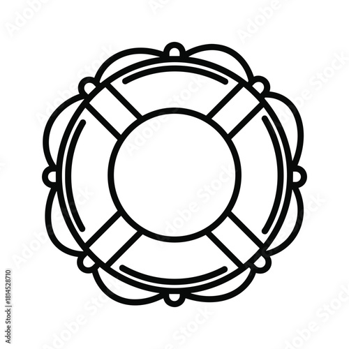 Lifebuoy isolated on safety equipment for water rescue symbol of help and support