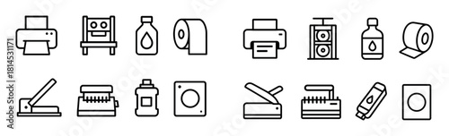 Minimalist Printing Icons