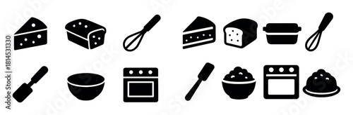 Cottage Cheese Cake Icons