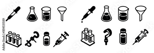Isometric Lab Equipment Icons