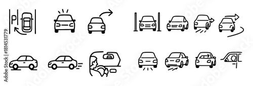 Driving School Icons