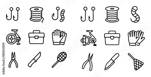 Minimalist Fishing Icons