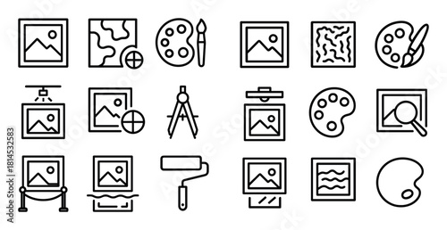 Minimalist Art Icons Grid