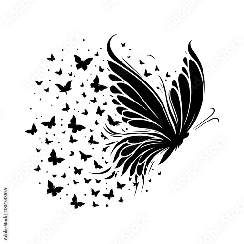 Grateful Butterfly Clip Art Vector Design
