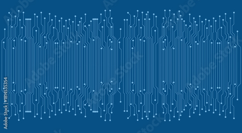 Abstract geometric Circuit connect lines and dots. Simple technology graphic background. Illustration Vector design Network technology and Connection concept.