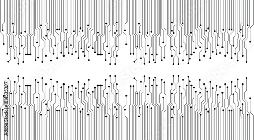 Abstract geometric Circuit connect lines and dots. Simple technology graphic background. Illustration Vector design Network technology and Connection concept.