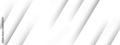 Minimalist White Background with Diagonal Geometric Stripes & Soft Shadows. Clean 3D Material Design Style Texture Ideal for Corporate Presentations, Modern Websites, Business Cards, and Tech Backdrop
