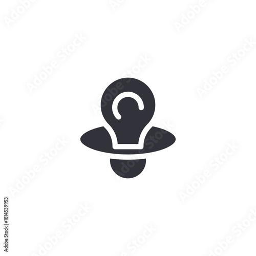 A baby pacifier icon representing soothing comfort for infants, commonly used to calm crying or provide relaxation.