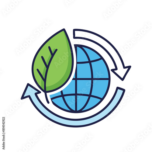 Eco Tourism Globe Icon