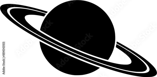 
Illustration of a planet with rings isolated on white background, perfect for space themed designs