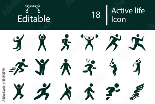 "High-quality Active Life themed graphics showcasing fitness, outdoor exercise, healthy habits, and energetic daily movement. Perfect for projects related to wellness, sports, workout routines, and a 