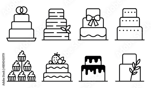 Wedding Cake Icons