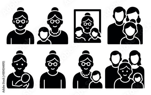 Grandmother Family Icons