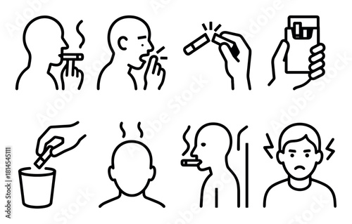 Minimalist Smoking Icons