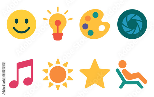 Colorful Hobby Icons